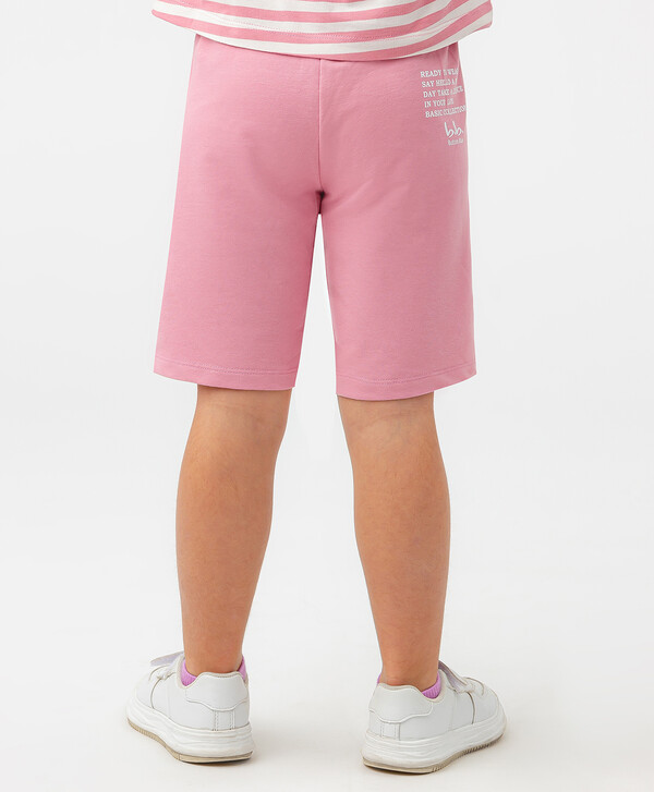 300 р. 600 р. Шорты трикотажные с поясом на резинке розовые Button Blue