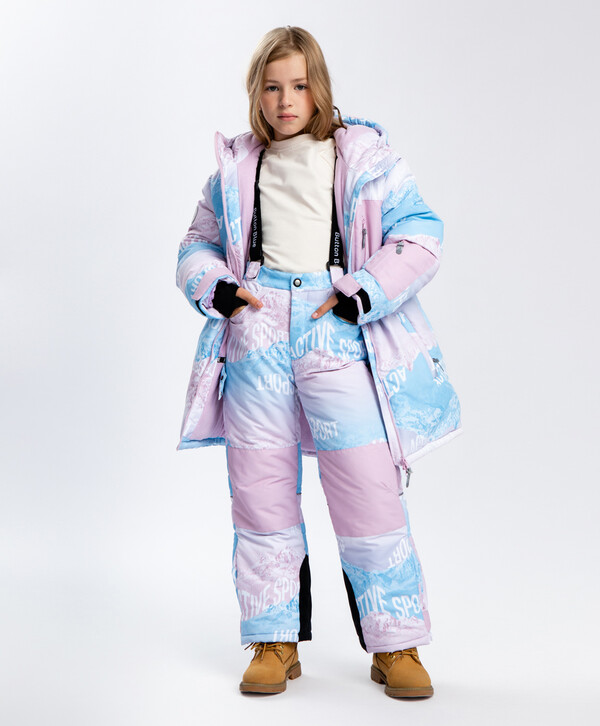 2596 р.  3245 р.  Брюки утепленные с принтом Button Blue