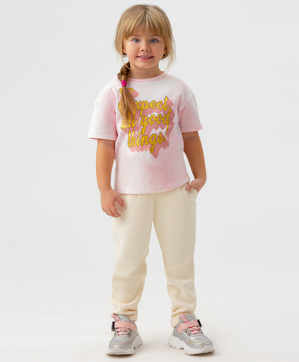 1000 р.  1250 р.  Брюки трикотажные молочного цвета Button Blue