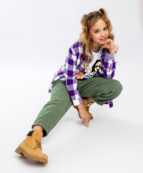 1840 р.  2300 р.  Брюки со съемным поясом цвета хаки Button Blue