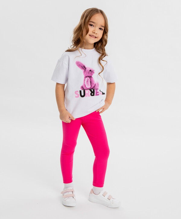 480 р.  600 р.  Леггинсы фуксия для девочки Button Blue