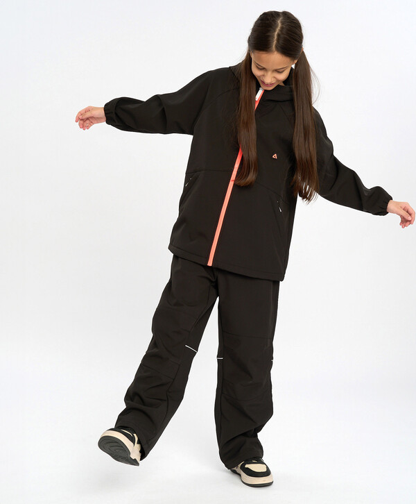 2665 р. 4100 р. Ветровка детская непромокаемая с капюшоном черная Button Blue