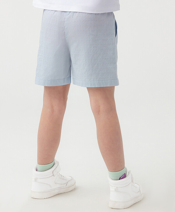 880 р.  1100 р.  Шорты джинсовые из шамбре с драпировкой голубые для девочки Button Blue