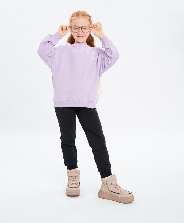 570 р. 1140 р. Толстовка фиолетовая с принтом Button Blue