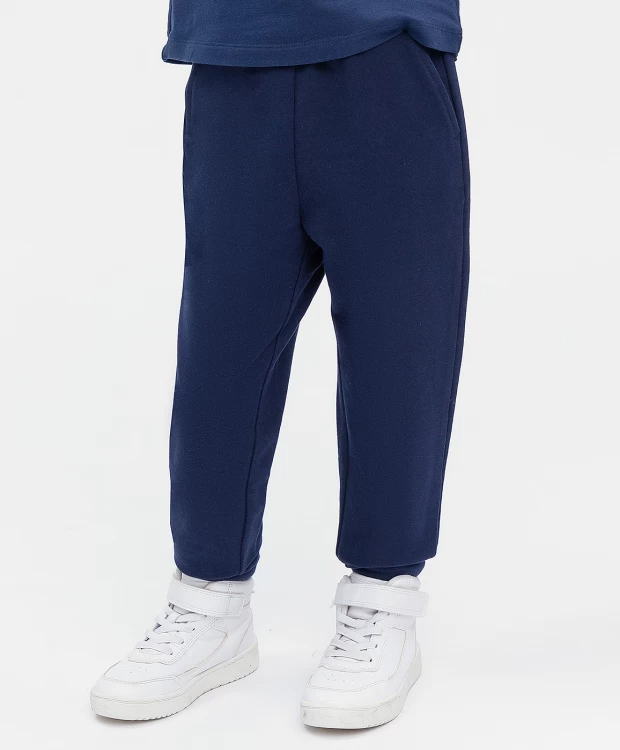 672 р.  840 р.  Брюки из футера синие Button Blue