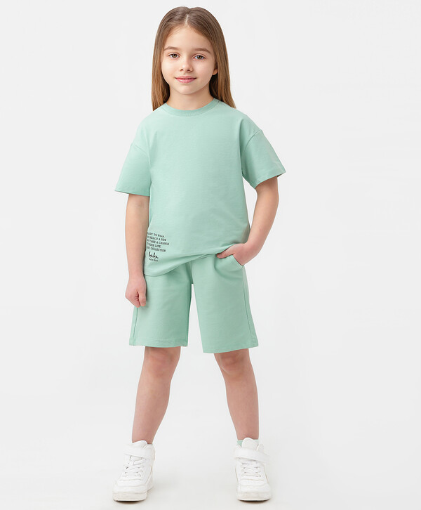 480 р.  600 р.  Шорты трикотажные светло-зеленые Button Blue