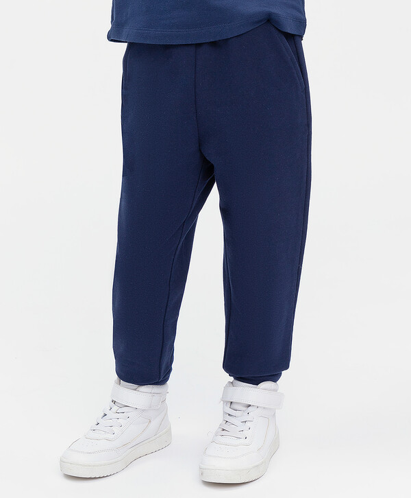 420 р. 840 р. Брюки из футера синие Button Blue