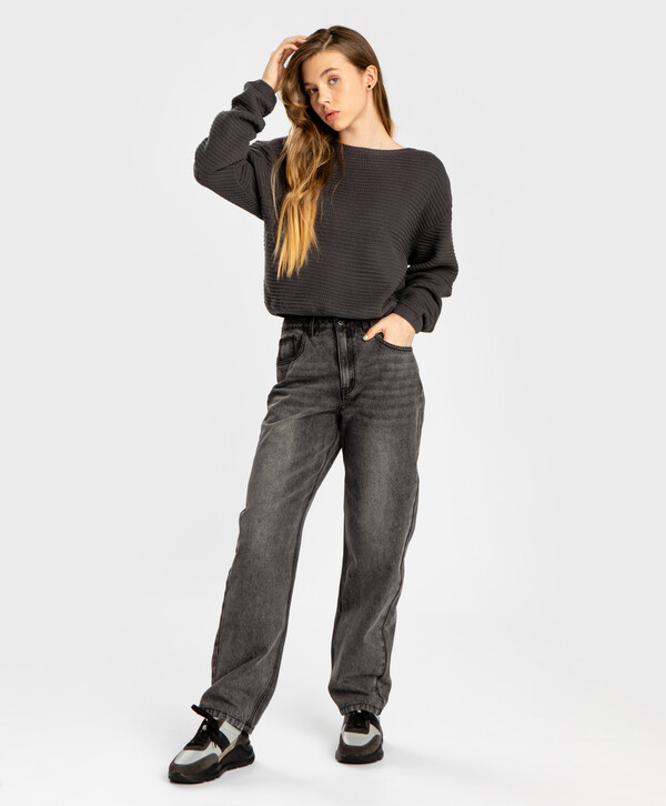 1600 р.  2000 р.  Джинсы Regular fit прямого кроя с эффектом варки серые детские от Button Blue