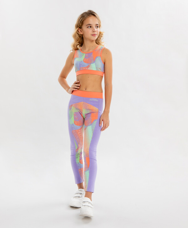 800 р.  1000 р.  Тайтсы с принтом мультицвет для девочки Button Blue