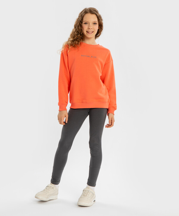 480 р.  599 р.  Лосины с поясом на резинке серые для девочки Button Blue