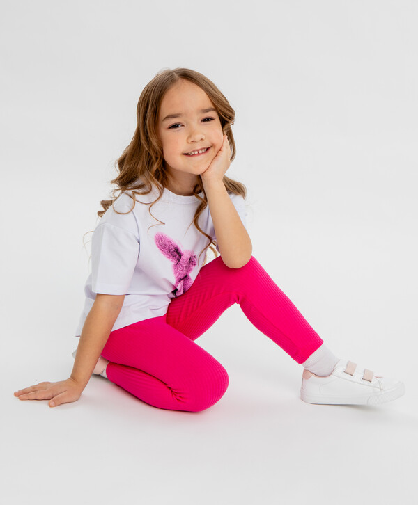 480 р.  600 р.  Леггинсы фуксия для девочки Button Blue