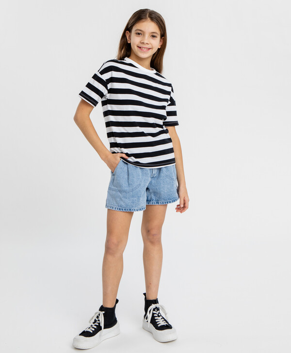 1360 р.  1700 р.  Шорты джинсовые голубые для девочки Button Blue