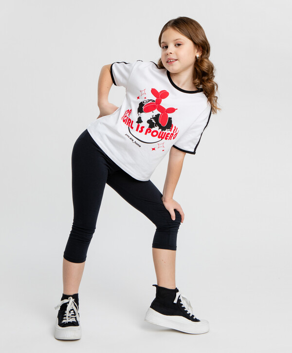 528 р.  659 р.  Велосипедки однотонные черные для девочки Button Blue