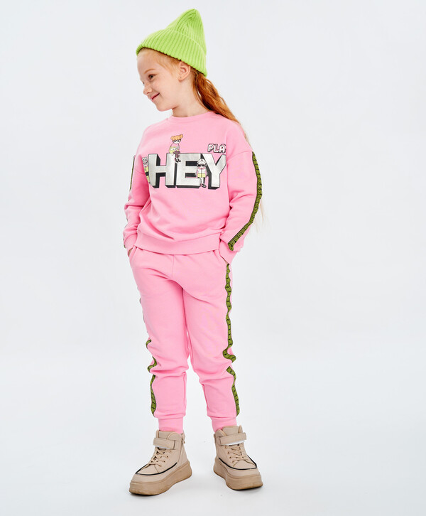 936 р.  1170 р.  Брюки с лампасами розовые Button Blue