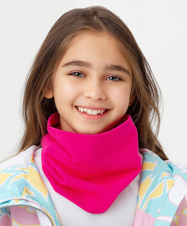 250 р. 500 р. Снуд трикотажный из хлопка розовый для девочки Button Blue