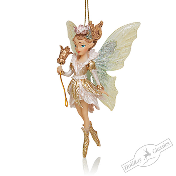 Цветочная фея с золотым цветком 7х7,5х12 см