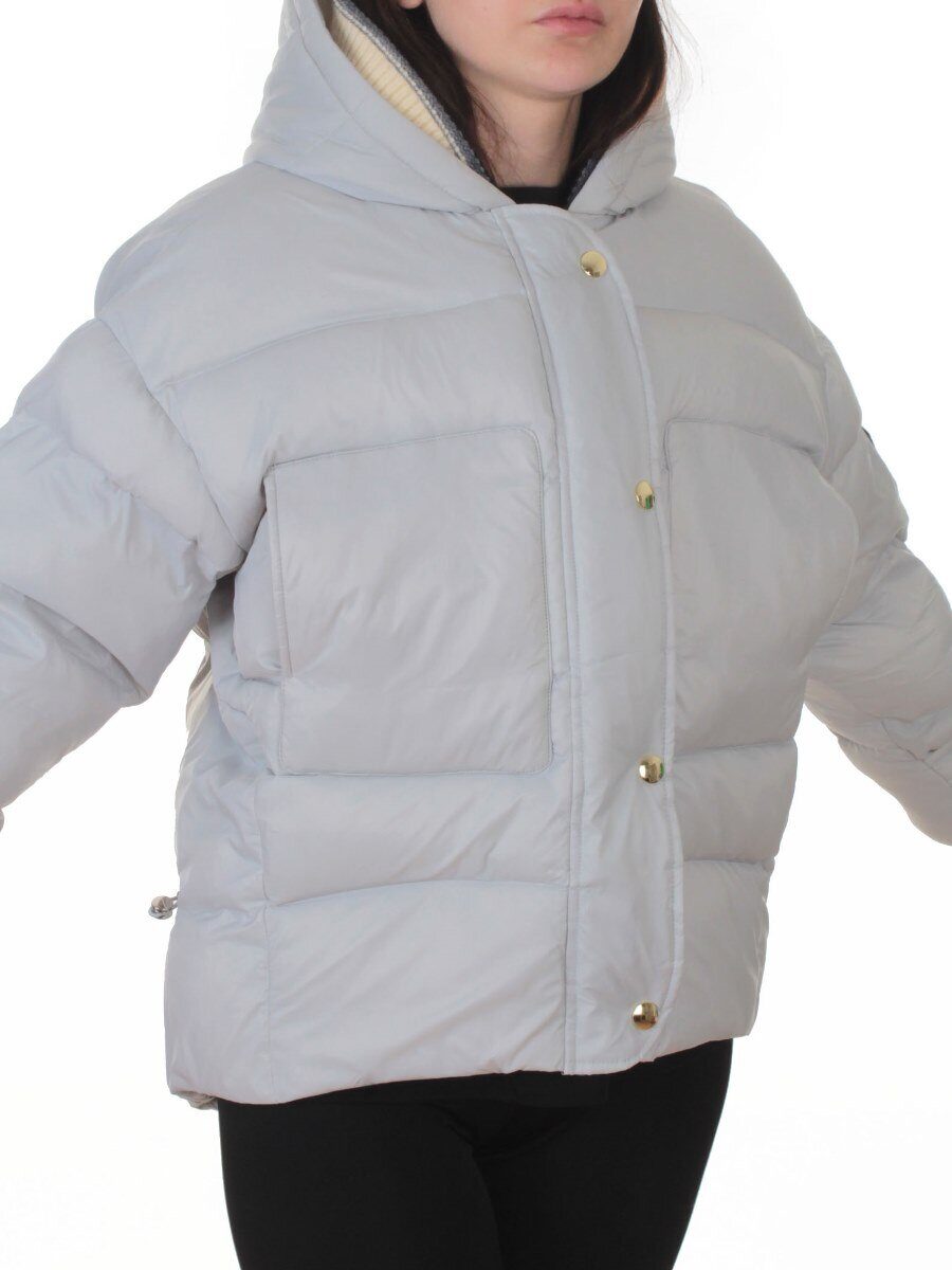 PE23-1 GRAY/LT. BLUE Куртка зимняя женская (150 гр. холлофайбер)