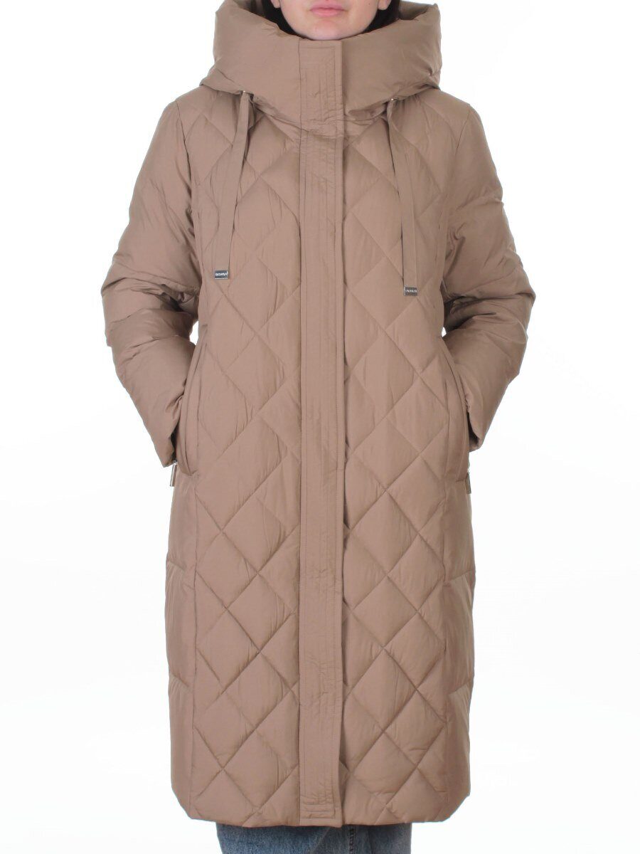 8353 BEIGE Пальто зимнее женское (200 гр. холлофайбер)