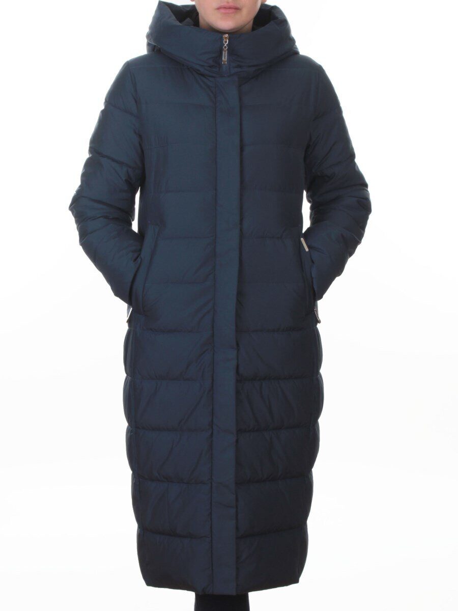 2037 BLUE Пальто зимнее женское (200 гр. холлофайбер)