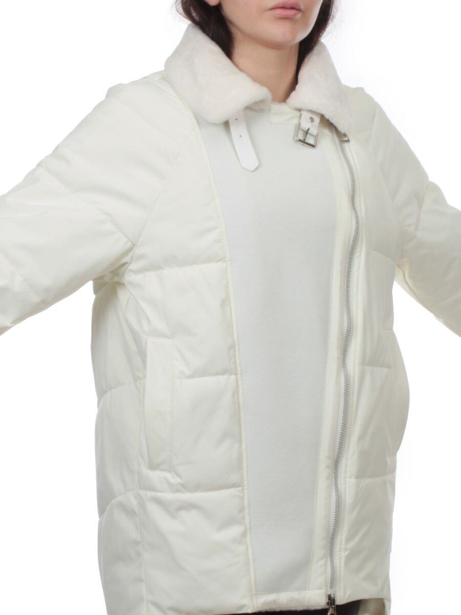 S24-263 MILK Куртка демисезонная женская (100 гр. холлофайбер)