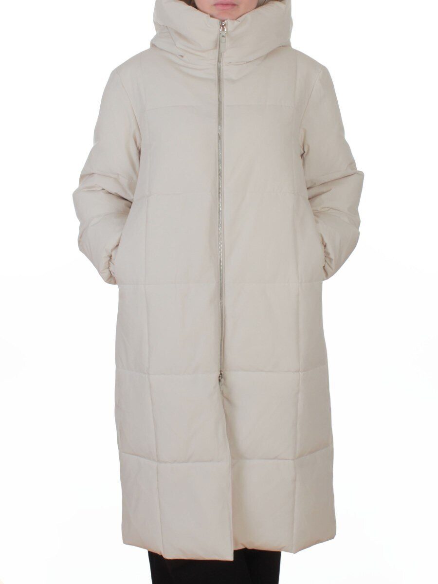 9917 LT. BEIGE Пальто зимнее женское (150 гр. холлофайбер)