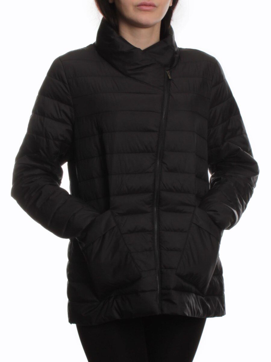 K-635 BLACK Куртка демисезонная стеганая женская (70 гр. холлофайбер)