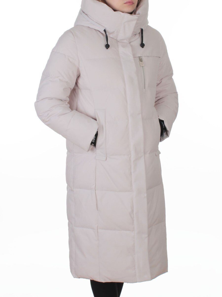 8321 LT. BEIGE Пальто зимнее женское (200 гр. холлофайбер)