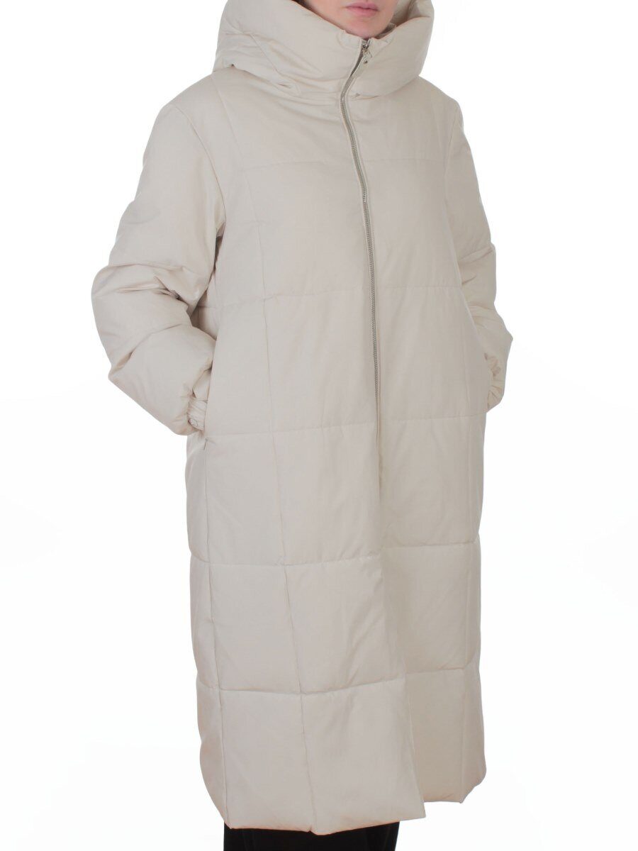 9917 LT. BEIGE Пальто зимнее женское (150 гр. холлофайбер)