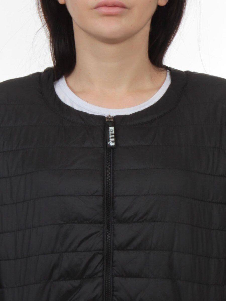 K-528 BLACK Куртка демисезонная стеганая женская (70 гр. холлофайбер)