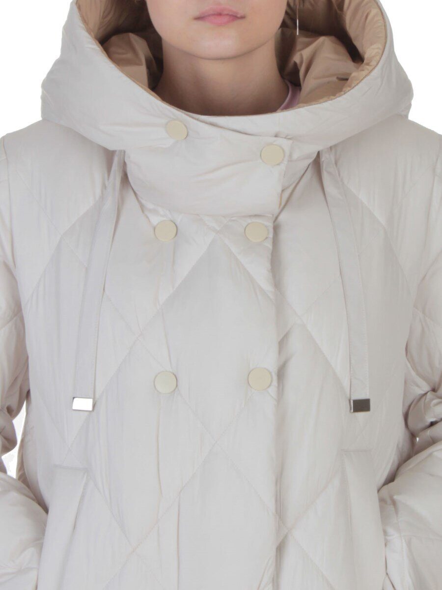 8388 MILK Пальто стеганное зимнее женское оверсайз (200 гр. холлофайбер)