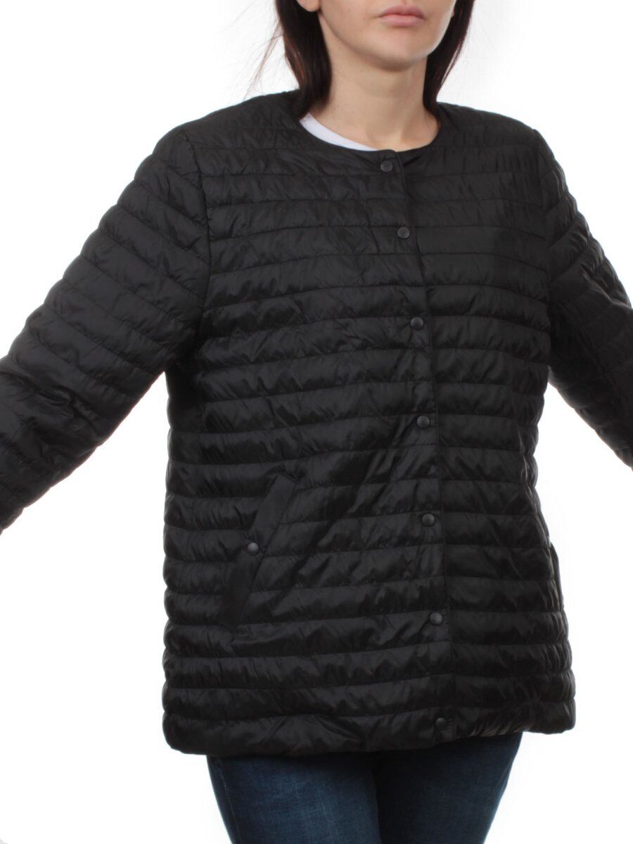 K-527 BLACK Куртка демисезонная стеганая женская (70 гр. холлофайбер)