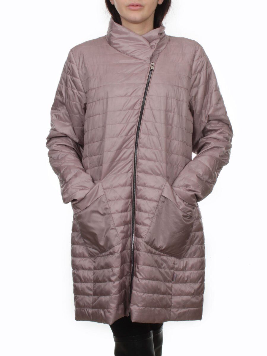 K-532 GRAY PINK Куртка демисезонная стеганая женская (70 гр. холлофайбер)