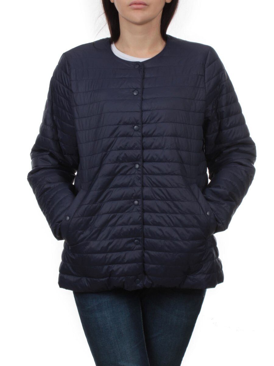 K-527 DK. BLUE Куртка демисезонная стеганая женская (70 гр. холлофайбер)