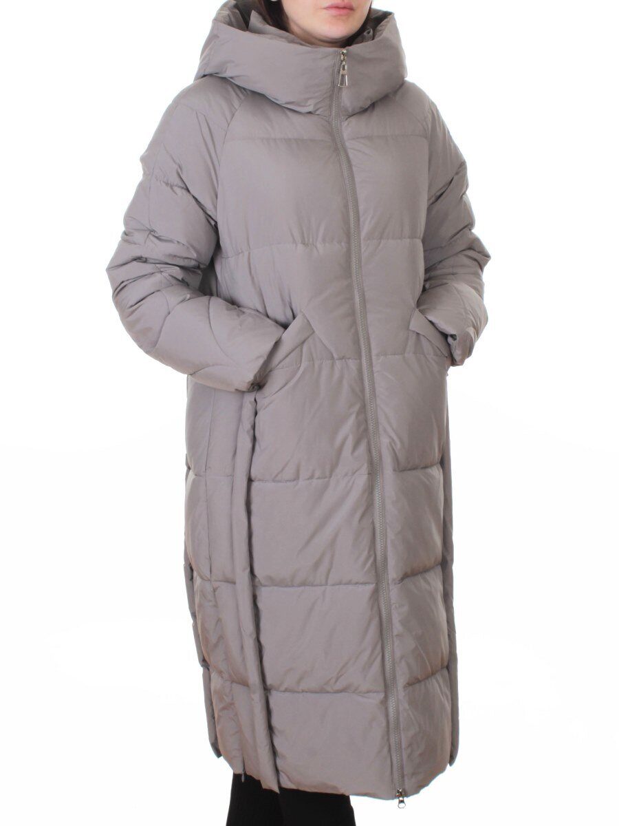 018 GRAY Пальто зимнее женское (200 гр. холлофайбер)