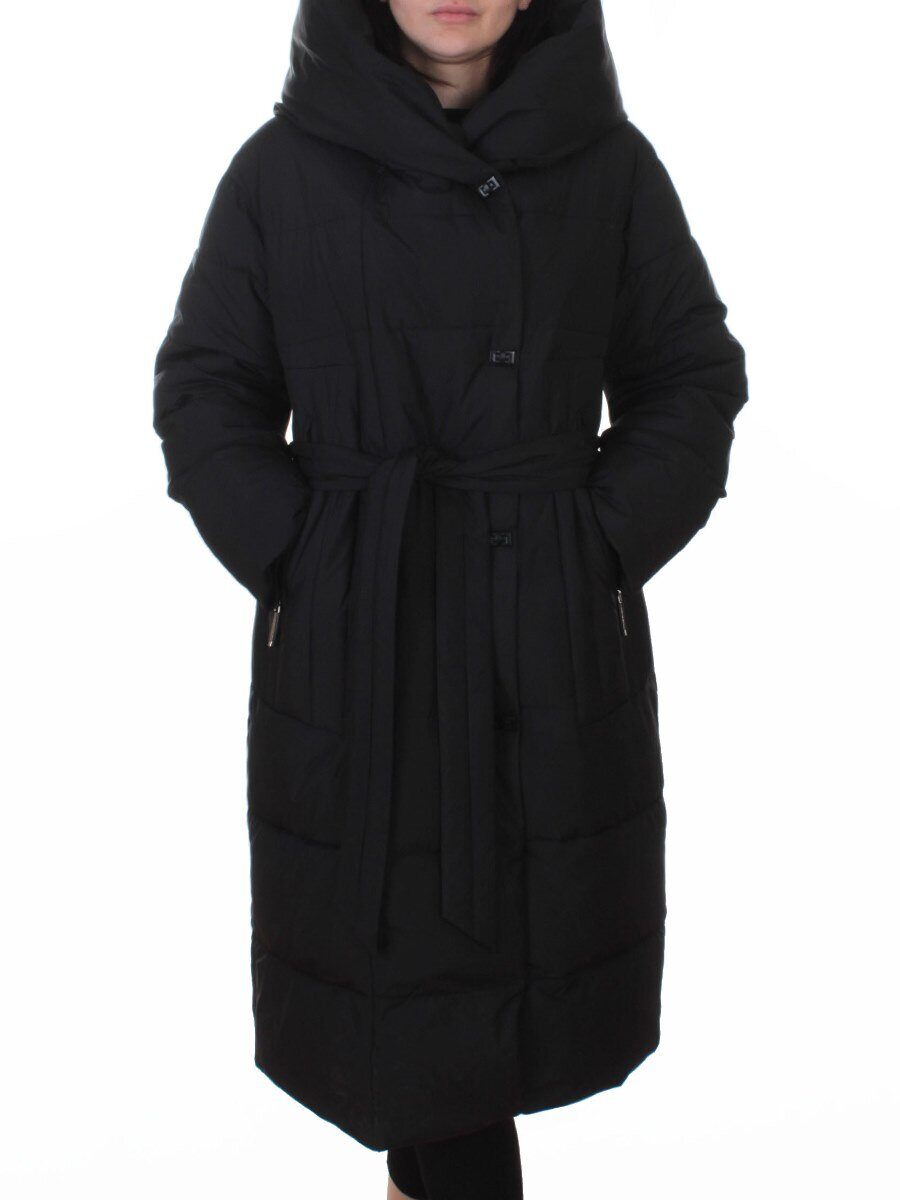 A625 BLACK Пальто зимнее женское (200 гр. био-пух)