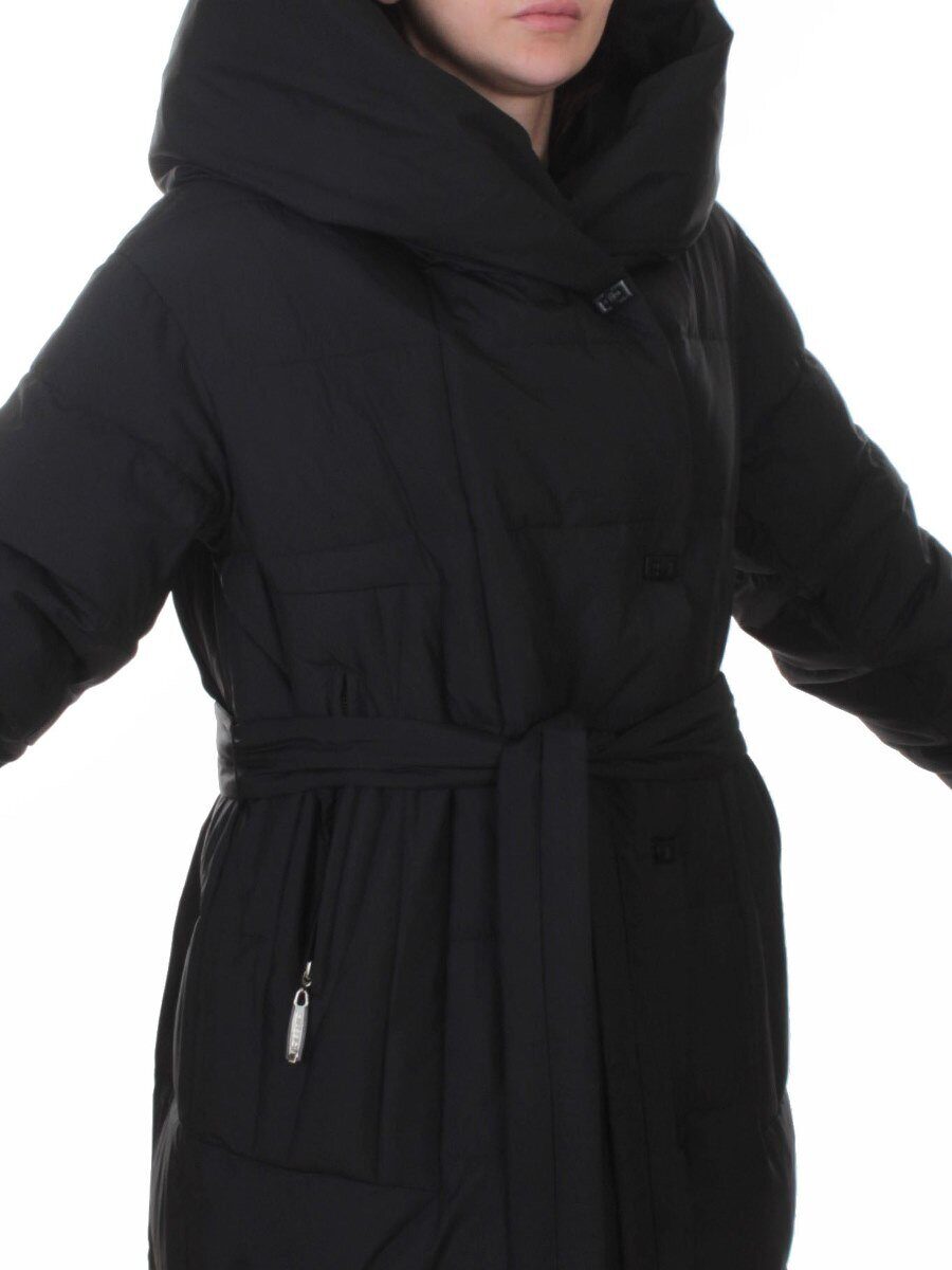 A625 BLACK Пальто зимнее женское (200 гр. био-пух)