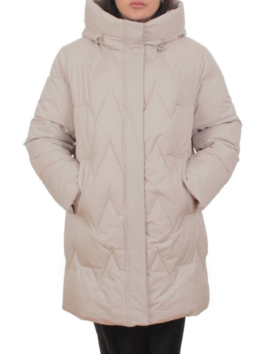 2404 BEIGE Куртка зимняя женская (200 гр. холлофайбер)