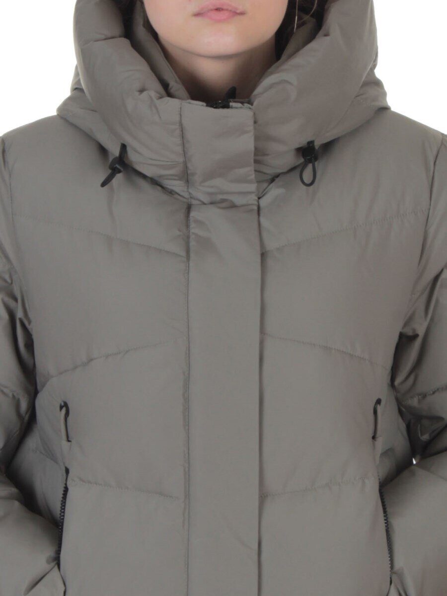 A73 GRAY/GREEN Пальто зимнее женское (200 гр. холлофайбер)