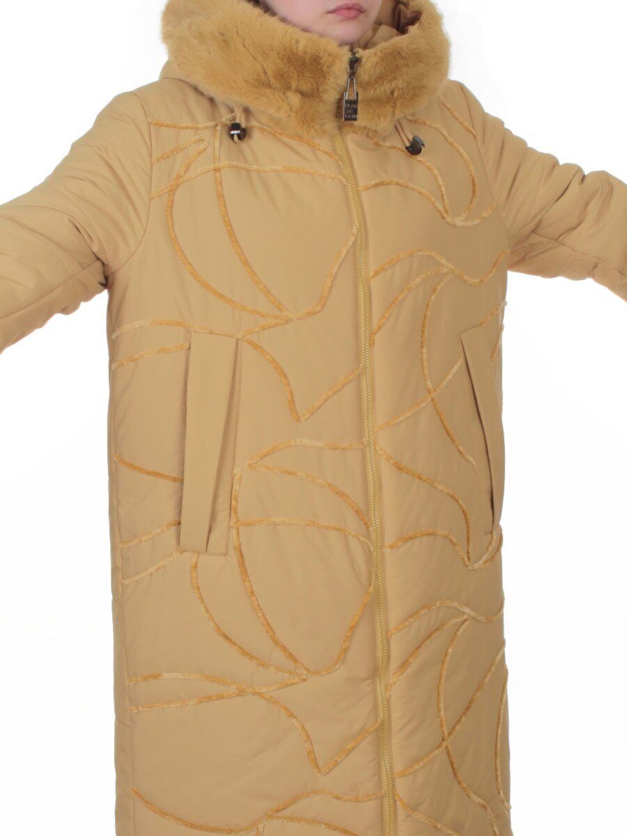 8901 SANDY Пальто зимнее женское (верблюжья шерсть, 120 гр. холлофайбер)