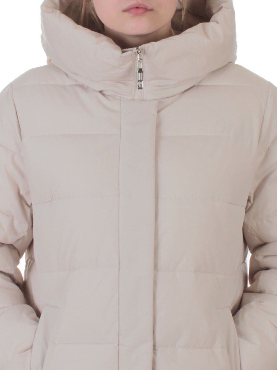 2338 BEIGE Пальто зимнее женское (200 гр. холлофайбер)