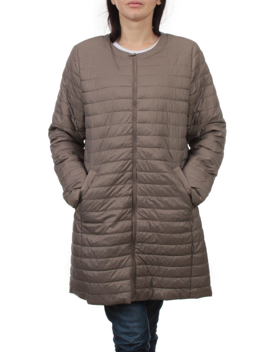 K-528 GRAY BEIGE Куртка демисезонная стеганая женская (70 гр. холлофайбер)