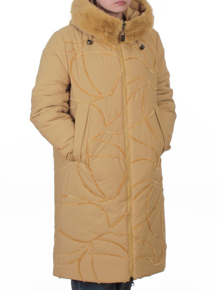 8901 SANDY Пальто зимнее женское (верблюжья шерсть, 120 гр. холлофайбер)