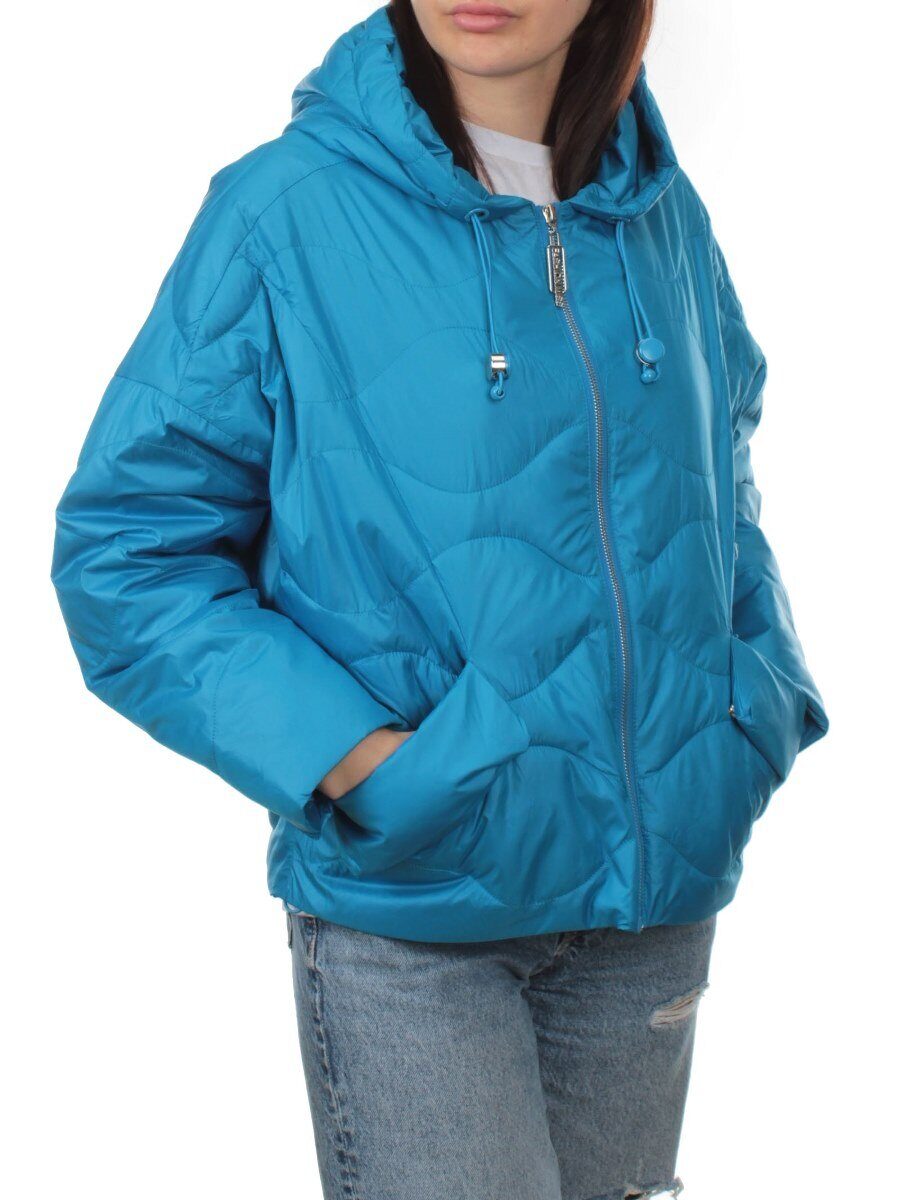 23-061 BLUE Куртка оверсайз демисезонная женская (синтепон 100 гр.)