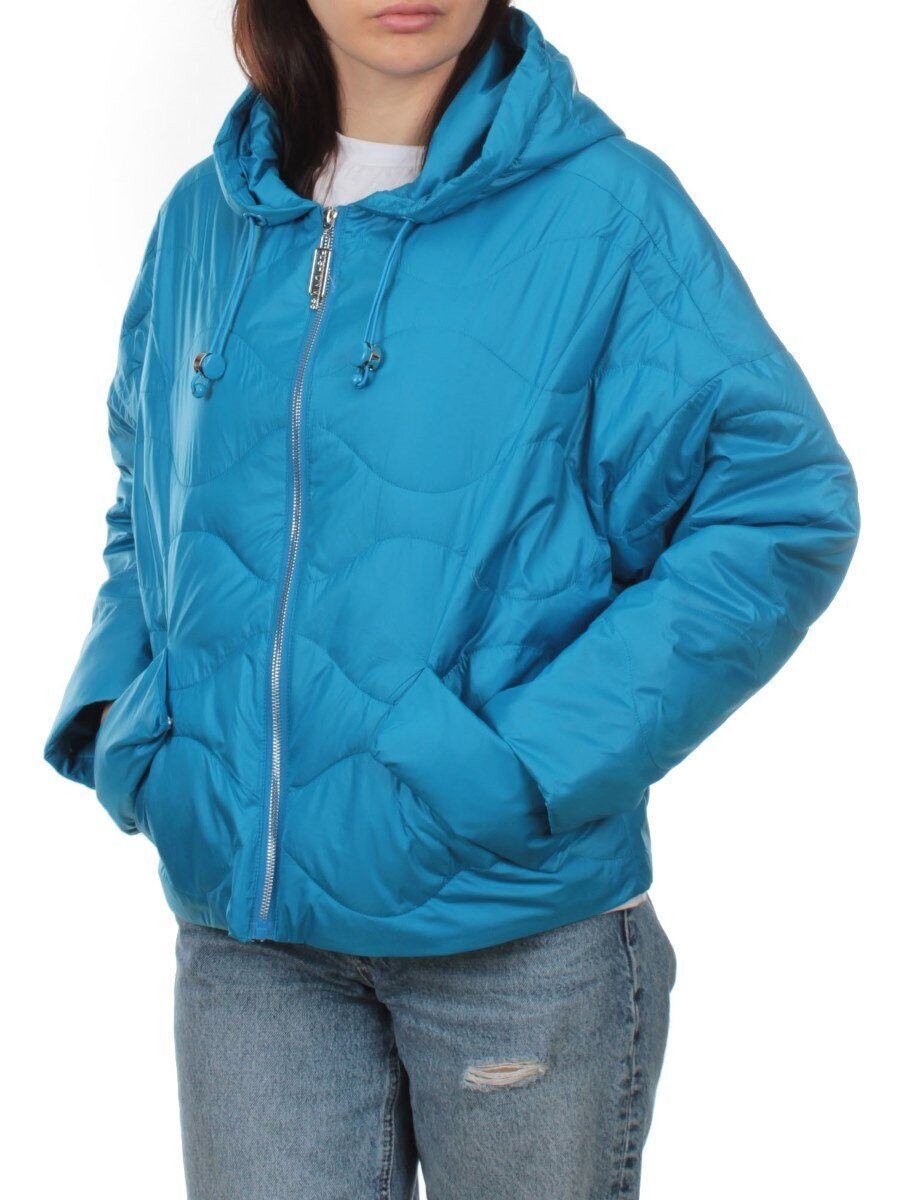 23-061 BLUE Куртка оверсайз демисезонная женская (синтепон 100 гр.)