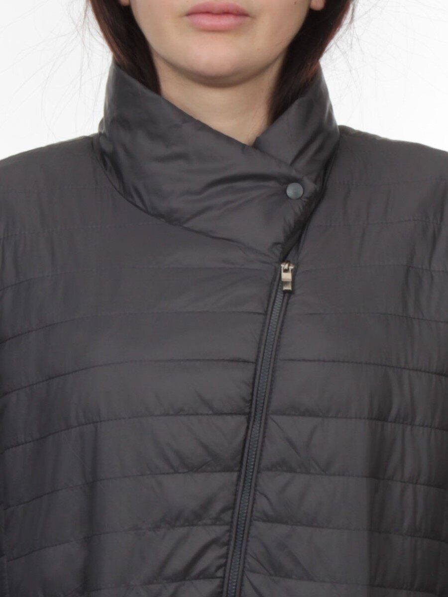 K-532 DK. GRAY Куртка демисезонная стеганая женская (70 гр. холлофайбер)