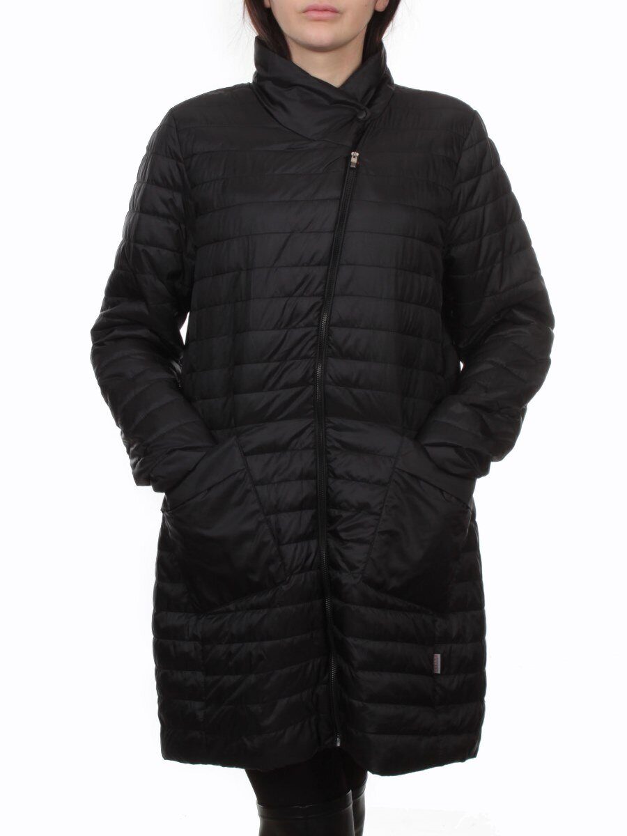 K-532 BLACK Куртка демисезонная стеганая женская (70 гр. холлофайбер)