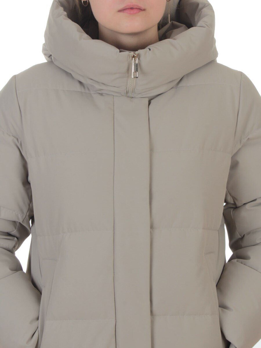 L667 BEIGE Пальто зимнее женское (200 гр. холлофайбер)