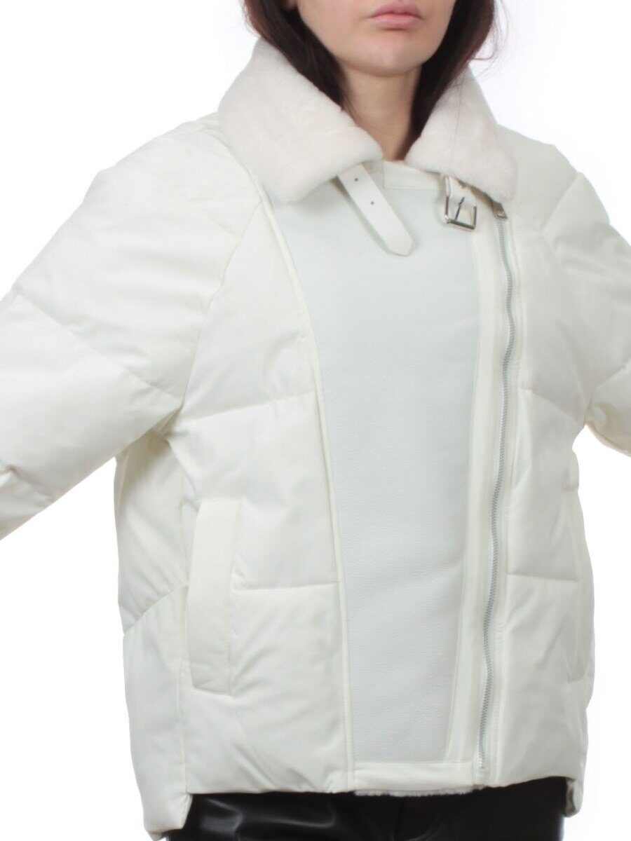 S24-163 MILK Куртка демисезонная женская (100 гр. холлофайбер)