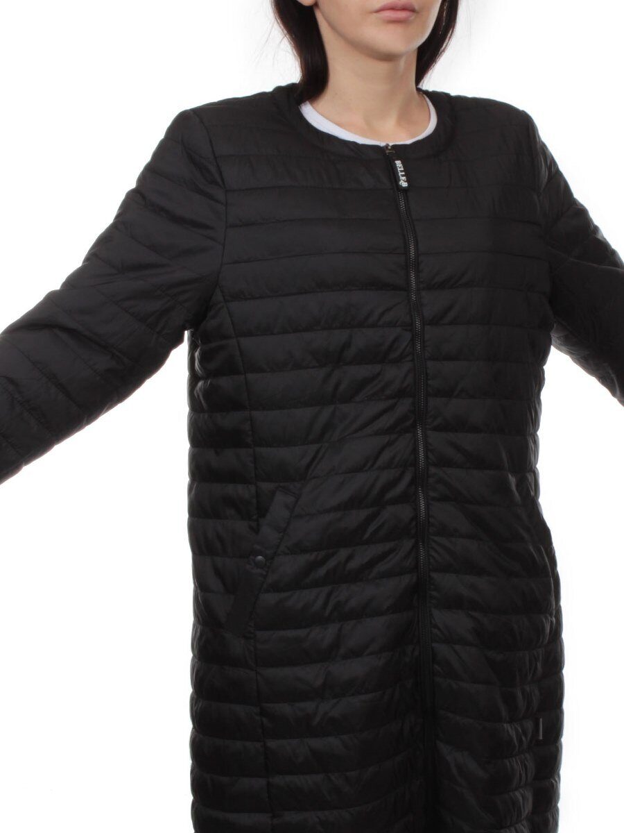 K-528 BLACK Куртка демисезонная стеганая женская (70 гр. холлофайбер)
