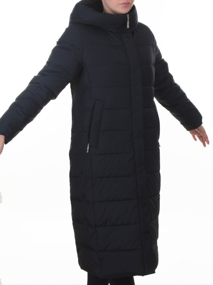 2037 DK. BLUE Пальто зимнее женское (200 гр. холлофайбер)